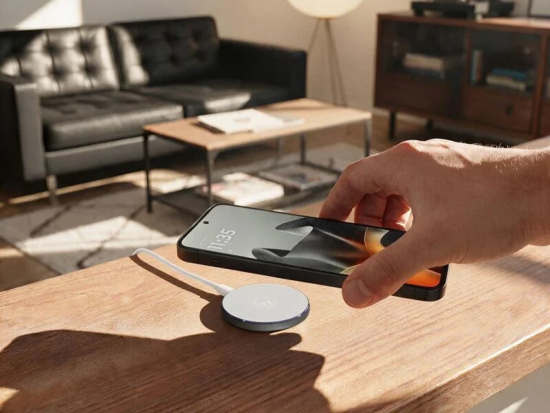 Moto snap wireless charger: Motorola lança carregador magnético sem fio com padrão Qi22