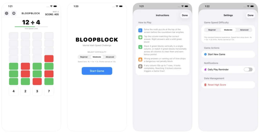 Promoções na App Store: BloopBlock, MNTRP, LÒMÒGRAPH e mais!