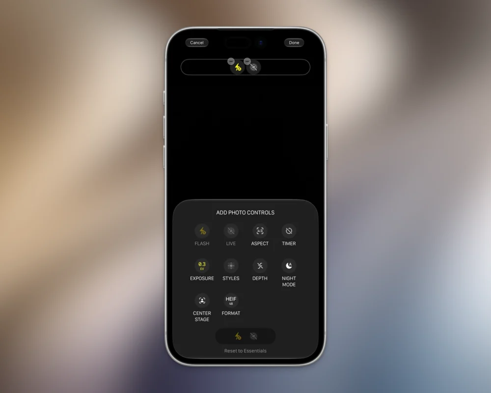RC do iOS 27 inclui controles customizáveis no app Câmera, novidades para o Apple TV Remote e mais