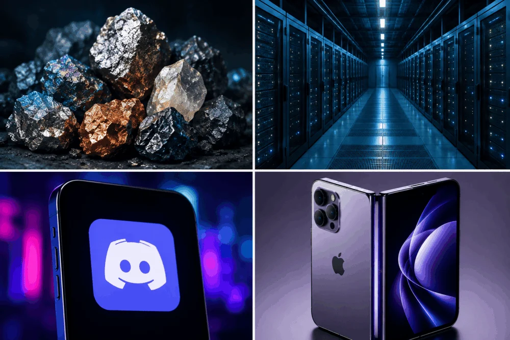 Resumo do OD: Minerais críticos, Redata, Discord e iPhone dobrável