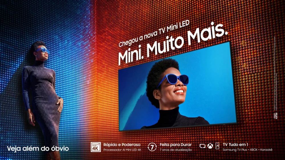 Samsung lança campanha “Mini. Muito Mais” para TVs Mini LED