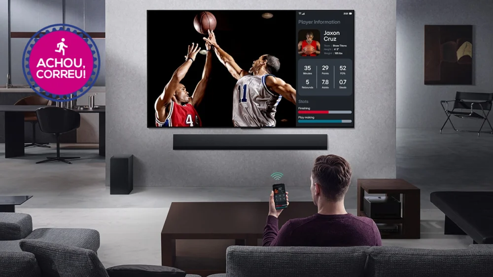 Smart TV LG QNED73 de 50” está em oferta com 46% OFF no Mercado Livre