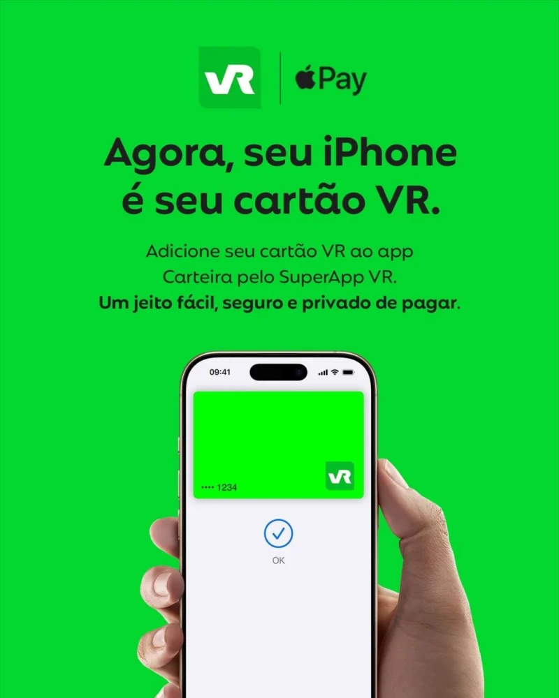 VR Benefícios e cartão de débito da CAIXA passam a aceitar Apple Pay