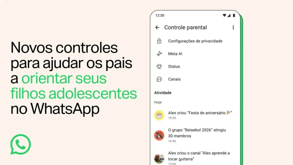 WhatsApp lança novos controles parentais para contas de adolescentes