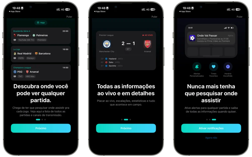 App Onde Vai Passar ajuda a descobrir onde assistir a jogos de futebol