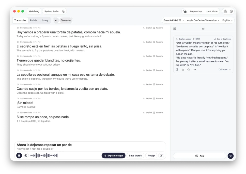 App Vocena gera legendas em tempo real no Mac, iPhone e iPad