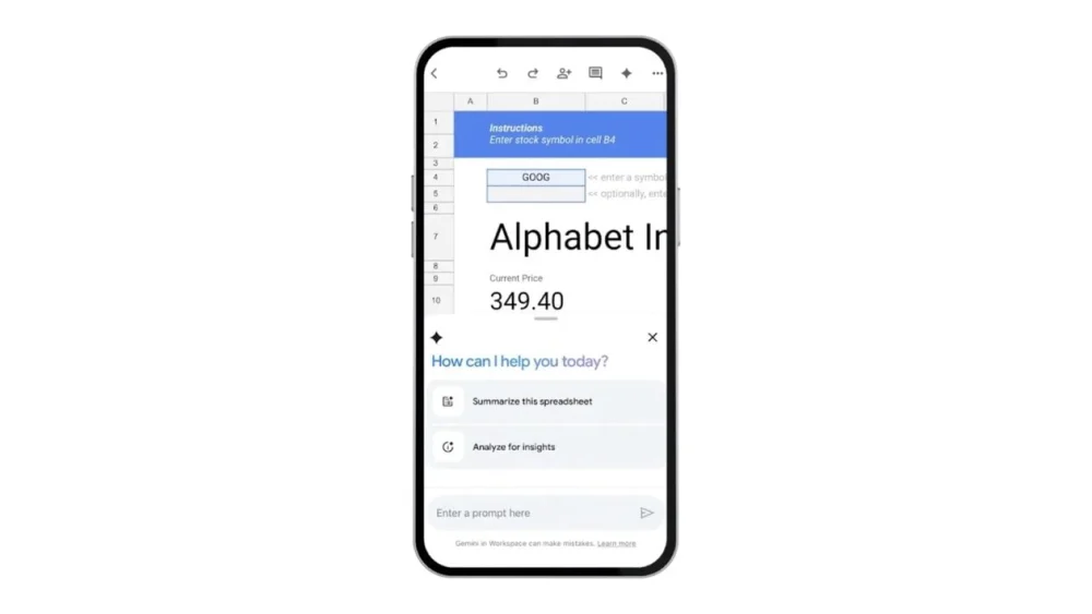 App do Google Planilhas para iOS ganha integração com o Gemini