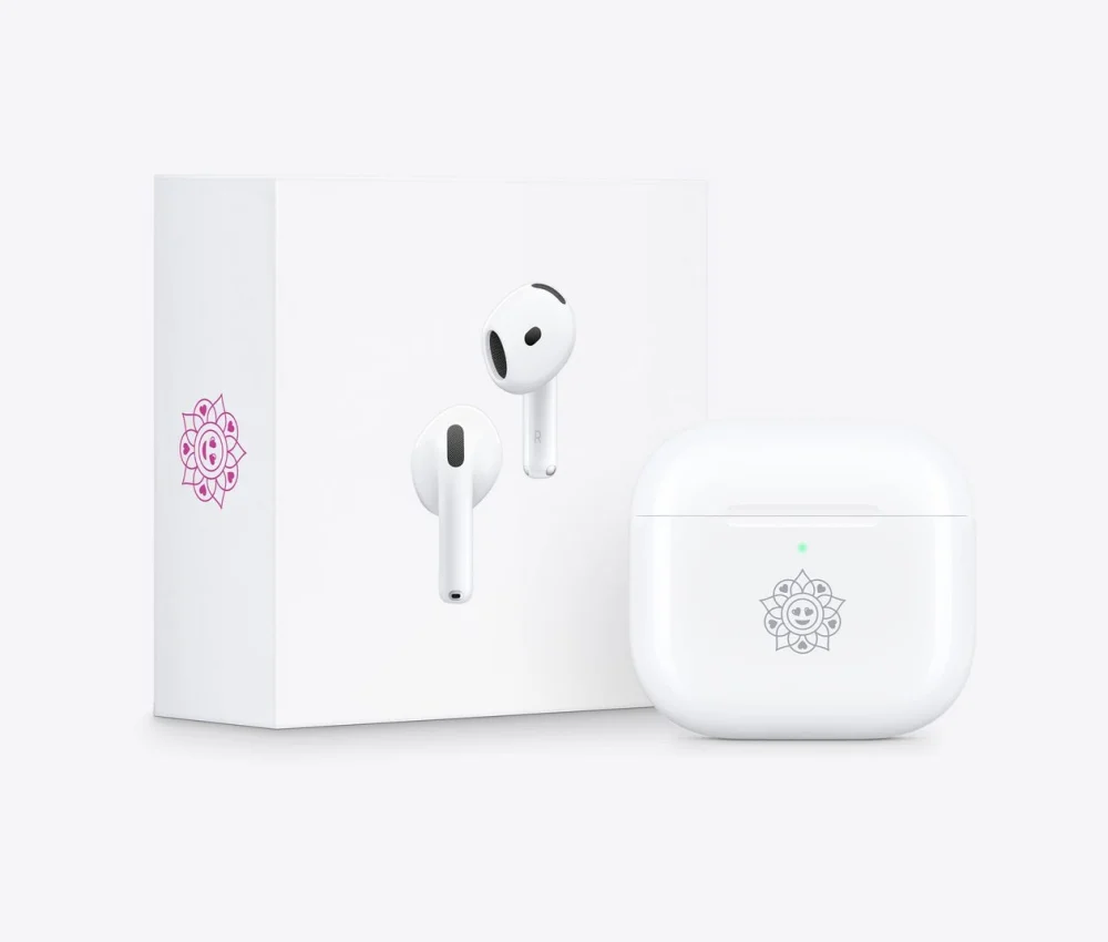 Apple lança na Índia edição dos AirPods 5 em celebração à arte rangoli