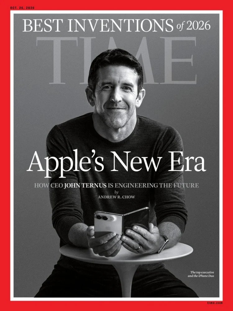 Capa da TIME, John Ternus fala sobre iPhone Duo e Apple Intelligence em entrevista