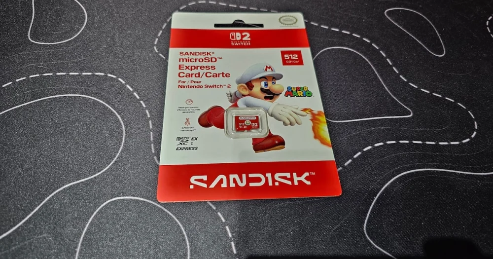 Cartão de memória de Nintendo Switch 2 fica R$ 800 mais barato em versão sem o Mario na caixa