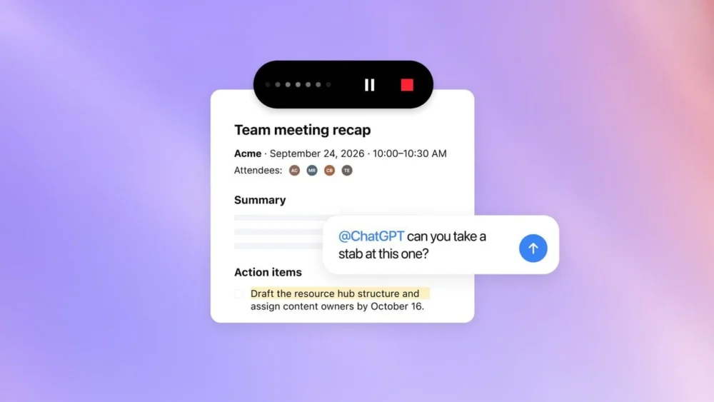 ChatGPT ganha assistente de reuniões, suporte a áudios e anúncios com imagens