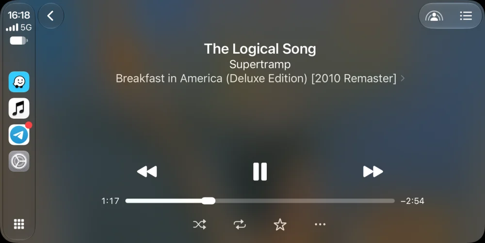 Como mostrar/ocultar a capa do álbum no CarPlay