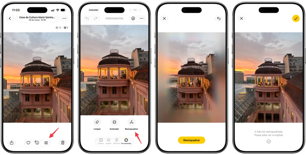 Como reenquadrar uma foto no app Fotos [iPhone, iPad e Mac]