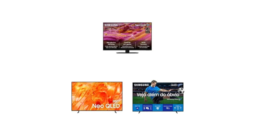 Hora de renovar a sala: selecionamos TVs Neo QLED e QLED Samsung em promoção na Amazon