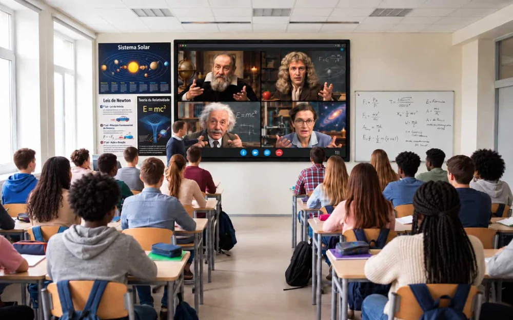 Iniciativa brasileira faz gênios do passado “ganharem vida” por meio da IA em experiência inovadora de ensino