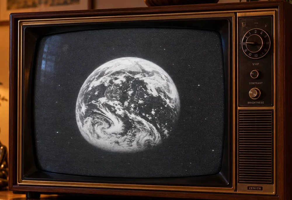 O dia em que a televisão mostrou pela primeira vez a Terra vista do espaço em uma transmissão ao vivo