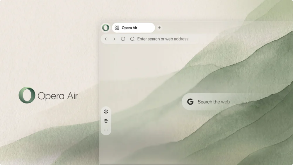 Opera Air ganha interface redesenhada, novos wallpapers, sons ambientes e mais