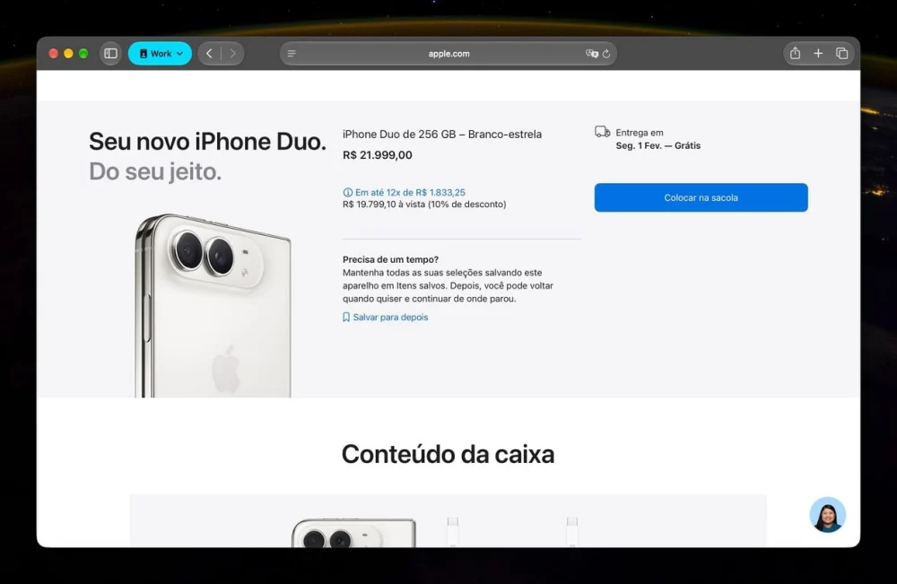 Prazos de entrega do iPhone Duo pulam para 2027 no Brasil e no mundo