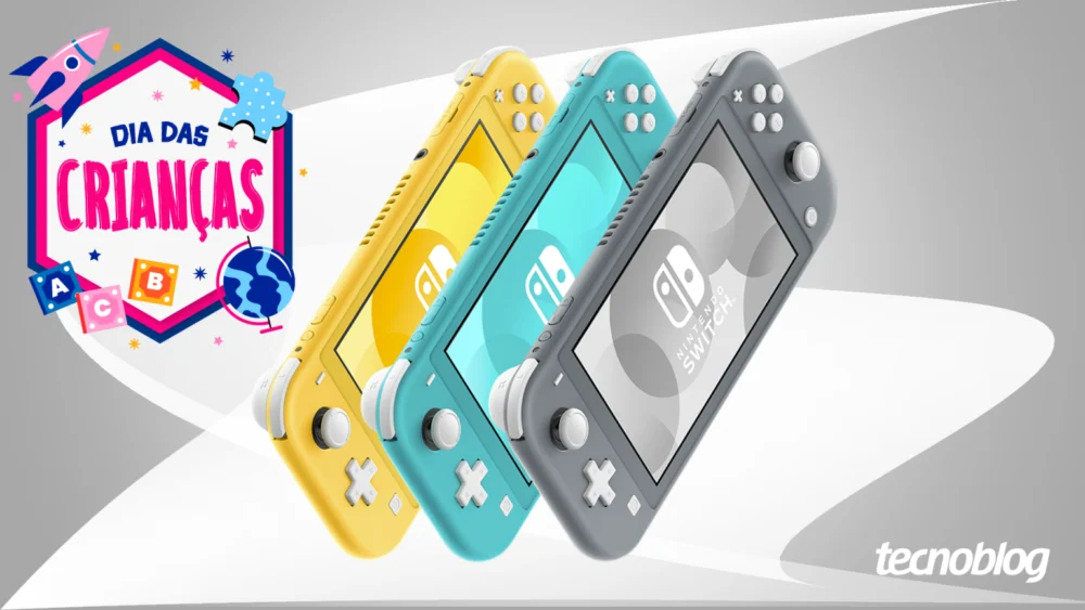 Presente gamer: Nintendo Switch Lite compacto baixa 34% com cupom