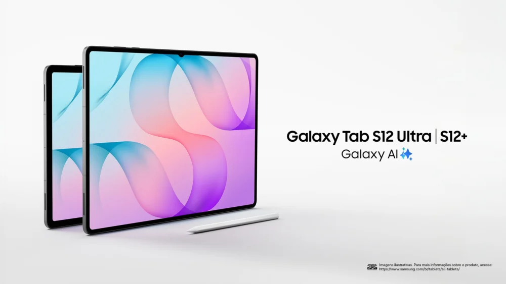 Samsung lança Galaxy Tab S12+ e Galaxy Tab S12 Ultra no Brasil a partir de R$ 10.499