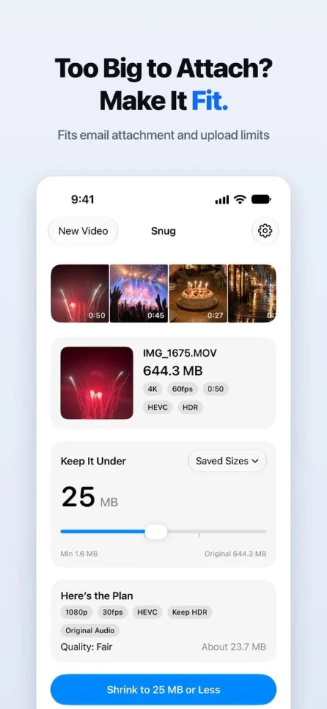 Snug é um app gratuito para compressão de vídeos no iOS
