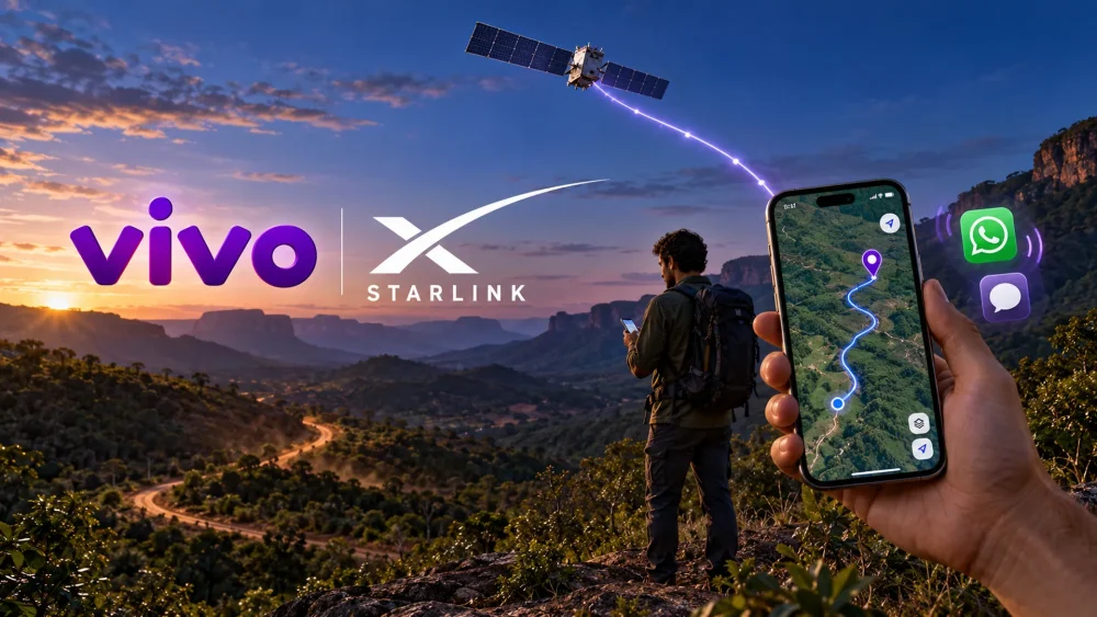 Vivo Satélite: conexão gratuita com Starlink no celular