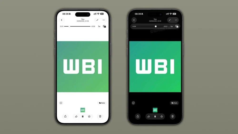 WhatsApp expande Liquid Glass para o seu reprodutor de vídeos no iOS