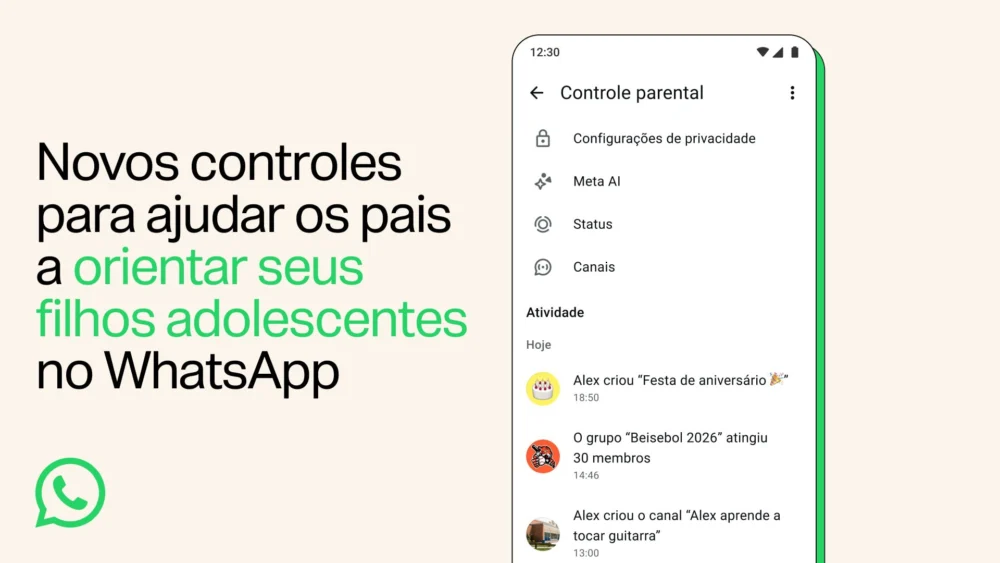 WhatsApp ganha controle parental para contas de adolescentes