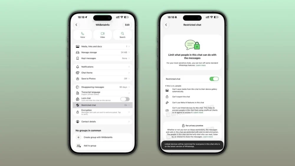 WhatsApp impedirá chats protegidos de serem acessados em dispositivos conectados