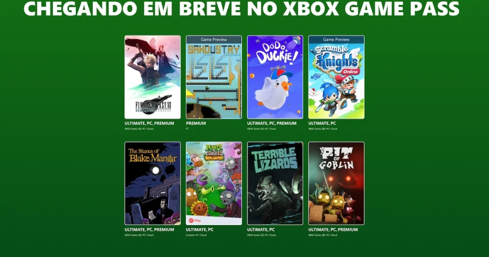 Xbox Game Pass de outubro recebe Final Fantasy VII Remake Intergrade e mais jogos! Veja a lista