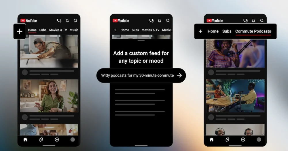 YouTube muda interface no celular e lança feeds personalizados com IA; confira como ficou