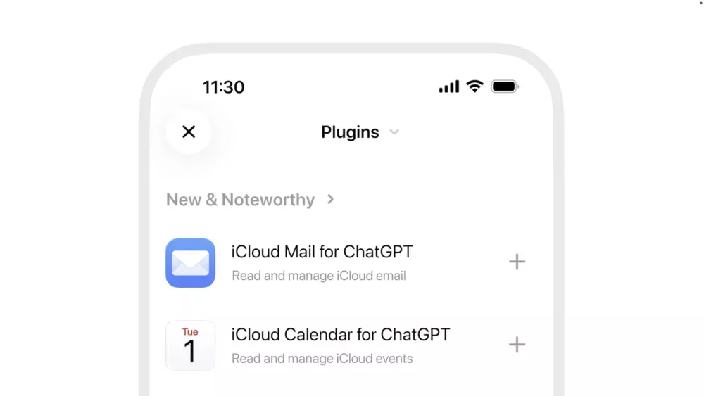 ChatGPT ganha plugins com integração ao Mail do iCloud e ao app Calendário