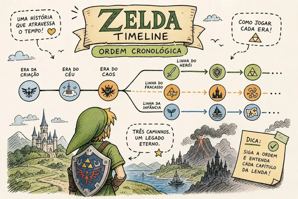 Cronologia de Zelda: a ordem que a Nintendo só inventou 25 anos depois
