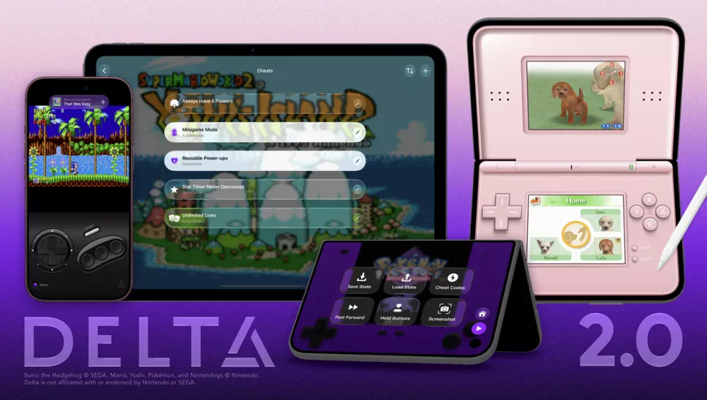 Emulador Delta chega à versão 2.0 com Liquid Glass, suporte ao iPhone Duo e mais
