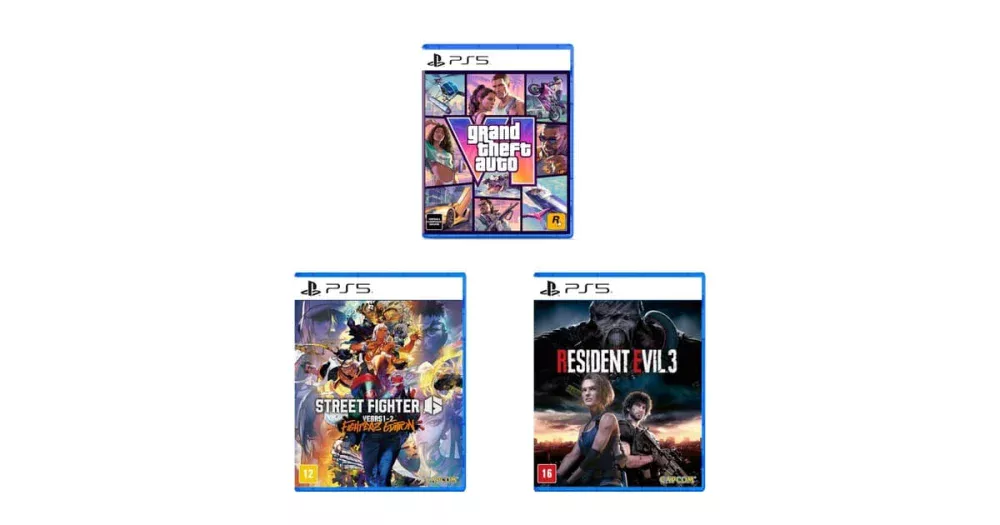 GTA VI, Street Fighter 6 e mais: jogos imperdíveis para PS5 em oferta na Amazon